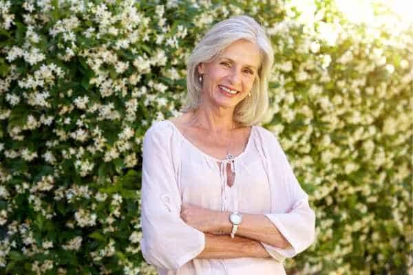 Older woman happy with urinary incontinence treatment Wheathampstead