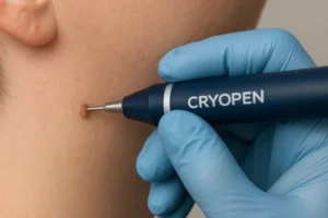 Person receiving skin tag removal Wheathampstead